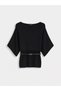 Rmz Gi̇yi̇m Farkiyla Wide Roba Collar Bat Sleeve Women's Knitwear Sweater - 6