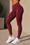 Women's Tile High Waist Soft Textured Gathering Premium Long Leggings - 2