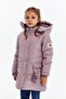 Hooded Winter Pompom Detailed Girl's Coat - 3