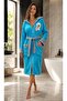 Wellsoft Hooded Bathrobe with Zipper Pockets and Fixed Belt Detail