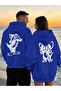 Lover - Friend Couple Combination Tom and Jerry Back Printed Special Design Hooded Sweatshirt Set of 2