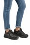 Black-Black Lace-Up Thick Comfortable Sole Unisex Walking and Sports Shoes Snekaer Zafira - 3