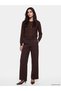 Alita City Lcw Vision Brown Knitwear Plain Women's Cardigan with a Difference - 2