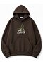 Green Butterfly Printed Hooded Sweatshirt