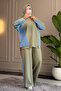 6102 - Stylish, Comfortable, Loose Viscose Interlock Fabric Women's Top and Bottom Set - 6