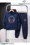 Headphone Visually Printed Hooded Thick Cotton Inside Padding Tracksuit with Pockets Children's Top and Bottom Tracksuit Set