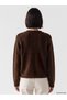 Lcw Modest Brown Knitwear Plain Women's Cardigan with Gencc Quality - 4