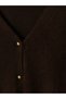 Alita City Lcw Modest Brown Knitwear Plain Women's Cardigan with a Difference - 6