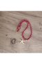 Maris Lava Stone & Gold Starfish Necklace Purple Black Red - 3
