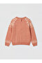 Two Mt Shop Quality Pink Oval Collar Girl's Patterned Knit Sweater - 2