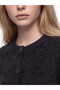 Xside Anthracite Crew Neck Women's Knitwear Cardigan - 3