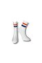 Single Unisex Colorful Striped White Socks