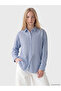 Xside Blue Striped Oversize Women's Shirt