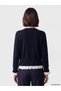 Alita City Lcw Modest Navy Blue Knitwear Plain Women's Cardigan with a Difference - 4