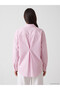 Pink Striped Poplin Women's Shirt - 4