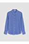 Lcw Everyday Blue Women's 100% Linen Shirt - 5