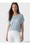 Lcw Everyday Blue Openwork Short Sleeve Women's Knitwear Sweater