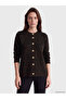 Lcw Grace Brown Crew Neck Patterned Women's Knitwear Cardigan