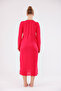 Cherry Special Lace Detailed Design Cotton Long Sleeve Maternity Nightgown with Breastfeeding Feature - 4