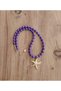 Maris Lava Stone & Gold Starfish Necklace Purple Black Red - 4