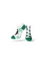 Single Unisex Leaf Patterned White Colored Booties Socks - 3