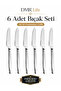 Diamond Plain 6 Pieces Dining Knives 18/10 Stainless Steel