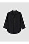 Lcw Everyday Black Embroidered Women's Shirt - 5