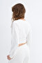 Beli Corseted Crop Sweatshirt S11289 - 6