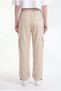 Women's Beige Parachute Fabric Baggy Trousers with Commando Pockets, Loose Fit, Comfortable Fit - 4