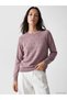 Lcw Everyday Lilac Crew Neck Embroidered Women's Knitwear Sweater