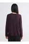 Nevavm Farkıyla Lcw Everyday Purple Oval Collar Glittery Women's Knitwear Sweater - 4