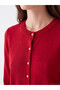 Two Mt Shop Quality Lcw Modest Red Knitwear Plain Women's Cardigan - 3