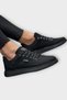 Men's Linen Gabardine Fabric Sneaker Shoes Black - 6