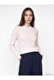 Lcw Modest Pink Hair Braid Patterned Women's Knitwear Sweater