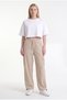 Women's Beige Parachute Fabric Baggy Trousers with Commando Pockets, Loose Fit, Comfortable Fit - 2
