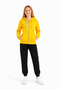 Unisex Children's Hooded Collar Tracksuit Set Yellow-310 - 2