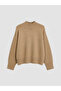 Lcw Vision Brown Half Turtleneck Women's Knitwear Sweater - 5