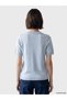 Alita City Lcw Modest Blue Oval Neck Women's Knitwear Sweater with a Difference - 4