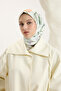 Patterned Twill Scarf Hera Green - 2