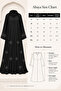 Luxury Black Abaya with Beaded Floral Embroidery & Embellished Mesh Cuffs - 7