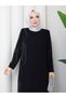 Women's Stylish Elegant Abaya Dress with Sleeves and Front Details - 5