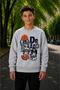 Black-Brown-Grey-Beige Children's Sweatshirt with Fleece Inside, Robot and Game Console Print, Crew Neck, Four-Piece Set - 7