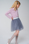 Pink Parılıtı Blouse and Gray Tutu Skirt Set - 5