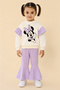 Girl's Spanish Set Mouse Lilac Top and Bottom 100% Cotton