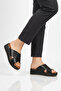 Black Thick Padded Sole Soft Comfortable Insole Women's Slippers Pc-54641 - 3