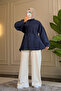 6301 - Stylish Comfortable Threaded Waist Tie Long Shirt - 4