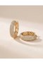 Lumessa Inlaid Zircon Stone Thick Hoop Xuping Earrings - 7