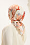 Patterned Twill Scarf Floral Coral - 6