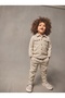 Boy's Cotton Combed Cotton 4-Pocket Shirt/Pants 2-Piece Set Cream