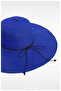 Luxury Straw Wide Brim Solid Color Beach Hat for Women - 3